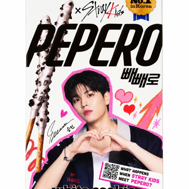 Snack coreano Pepero Cookies & Cream de Lotte,